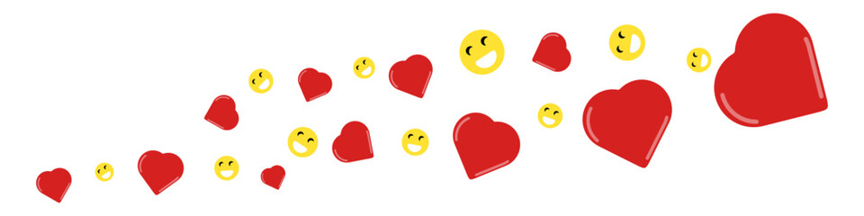 Poster - Set of vector hearts. Heart background with transition. Valentines day vector. Love logo. Joy of family vector.