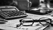 © Svitlana - Busy Desk, Calculations and Coffee