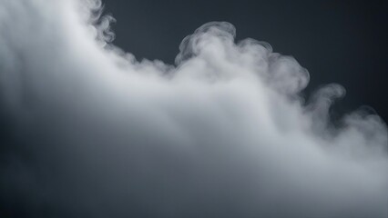 Wall Mural - waterfall in the fog    A white fog or smoke on dark copy space background vector illustration that looks realistic  
