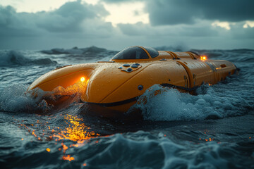 Poster - engineers specializing in wave energy converters, designing devices to harness ocean waves for clean