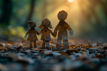 Aufkleber - A support network for new parents within the community, providing guidance and fostering connections among families. Concept of community parenting. Generative Ai.