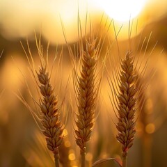 Wall Mural - Golden wheat field in summer
