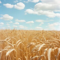Wall Mural - Golden wheat field in summer