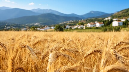 Wall Mural - Golden wheat field in summer