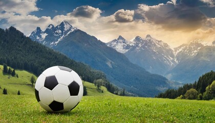 Wall Mural - soccer ball on white