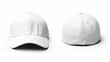 Blank White Baseball Caps Front and Back View, White Baseball Hats Isolated on White Background, Unisex White Caps Isolated for Fashion Mockups,Mockup of White Cap, white baseball cap, easy to cut out