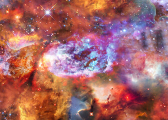 Wall Mural - somewhere in extreme deep space. far galaxies and stardust. science fiction background. elements of 