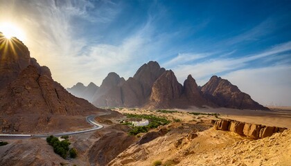 Wall Mural - our mountains near hofuf in saudi arabia