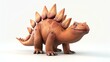 A delightful 3D depiction of a cute stegosaurus, featuring vibrant colors and intricate details, rendering it perfect for any child-friendly project or educational material. This endearing l