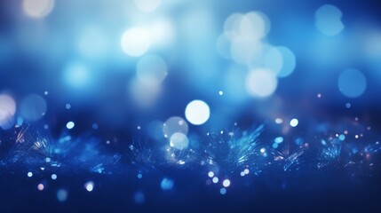 Poster - Generative AI Christmas holiday background, lens flares, flakes, christmas environment, hot and blue colors, bengal lights, minimalist, garland, bokeh, awesome Christmas wallpaper
