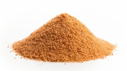 Poster - Close-up realistic photo of a small mound of bulgur grains on a white background Generative AI