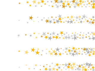 Wall Mural - Minimal silver and gold stars magic scatter pattern. Little starburst spangles xmas decoration elements. Wedding stars magic texture. Spangle elements poster decor.