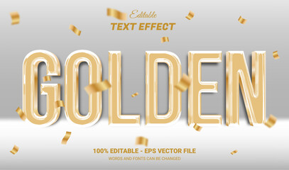 Wall Mural - golden editable 3d text effect