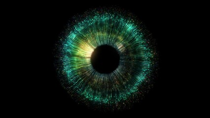 eye iris digital abstract concept entertainment technology artificial intelligence