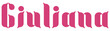 Giuliana - pink color with Flower, name written - ideal for websites,, presentations, greetings, banners, cards,, t-shirt, sweatshirt, prints, cricut, silhouette, sublimation	