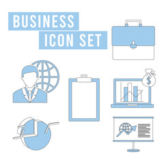 Wall Mural - Business icons set Vector