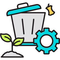 Sticker - Waste Management Illustration