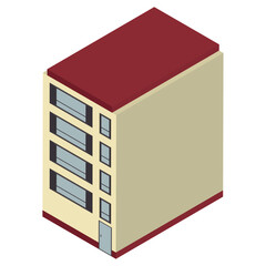 Canvas Print - Colored isometric building icon Vector