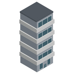 Wall Mural - Colored isometric building icon Vector