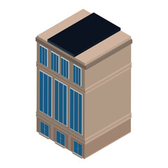 Wall Mural - Colored isometric building icon Vector