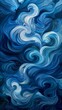 blue white wave pattern mana flowing song wind surreal color floating ocean digital swirling fluid spirals swirls glacier coloring avatar