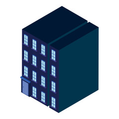 Wall Mural - Colored isometric building icon Vector