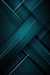 Wall Mural - Dark Cyan grunge stripes abstract banner design. Geometric tech background. Vector illustration