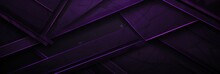 Dark Purple Grunge Stripes Abstract Banner Design. Geometric Tech Background. Vector Illustration