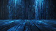 old wooden blue background