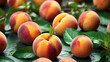 peaches on the grass