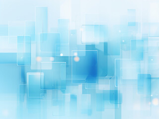Wall Mural - a symphony of abstract forms against a blue canvas. ai generation.