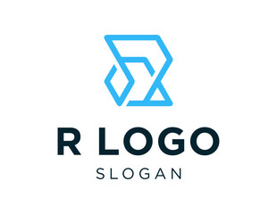 Poster - The logo design is about R Logo and was created using the Corel Draw 2018 application with a white background.