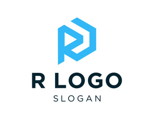 Poster - The logo design is about R Logo and was created using the Corel Draw 2018 application with a white background.