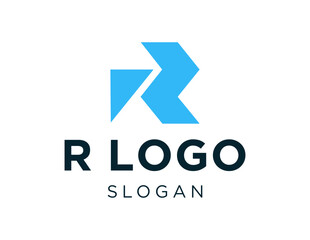 Poster - The logo design is about R Logo and was created using the Corel Draw 2018 application with a white background.