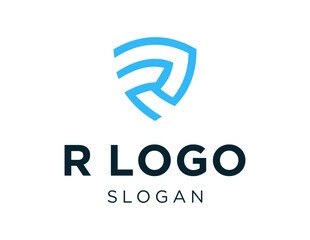 Poster - The logo design is about R Logo and was created using the Corel Draw 2018 application with a white background.
