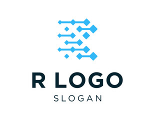 Poster - The logo design is about R Logo and was created using the Corel Draw 2018 application with a white background.