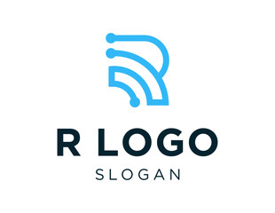 Poster - The logo design is about R Logo and was created using the Corel Draw 2018 application with a white background.