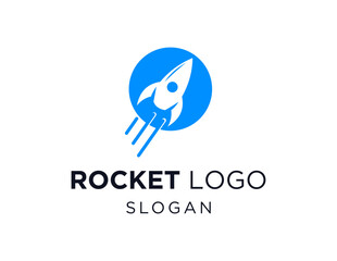 Poster - The logo design is about Rocket and was created using the Corel Draw 2018 application with a white background.