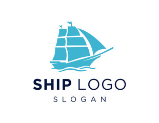 Poster - The logo design is about Ship and was created using the Corel Draw 2018 application with a white background.