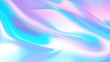 © Color Mix - Holographic background texture design of neon iridescent wrinkled blue foil surface. 80s or 90s neon colors in wrinkled gradient foil pastel background