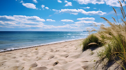 Wall Mural - Fantastic summer or autumn day at Lake Michigan 

