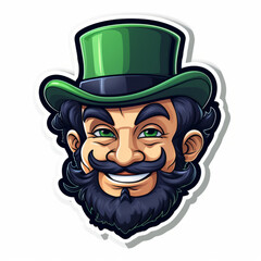 Wall Mural - Leprechaun Character Sticker Design for St. Patrick's Day

