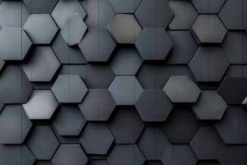 black and white hexagon background