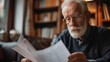 An elderly man reviews important documents with his lawyer carefully considering the best options for his estate.