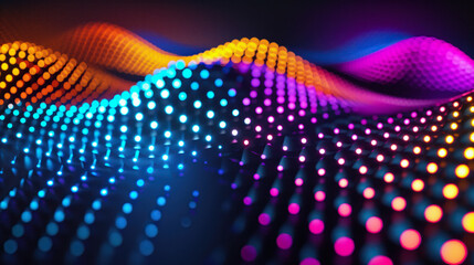Wall Mural - Vibrant Digital Waves: Colorful Abstract Background