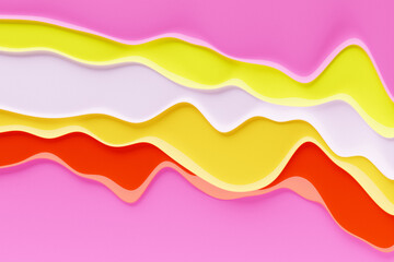 Aufkleber - 3d illustration of a classic purple abstract gradient background with lines. PRint from the waves. Modern graphic texture. Geometric pattern.