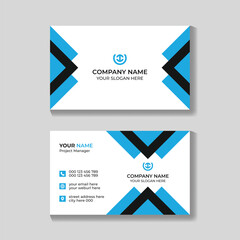 Wall Mural - Corporate creative modern business card template design with front and back presentation