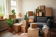 © blvdone - Packages for moving out inside a living room