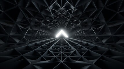 Poster - Generative AI Monochromatic abstract patterns arranged in a symmetrical layout.