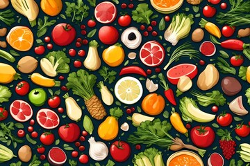 Sticker - Healthy food background